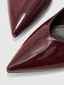 CUCCOO BIZCHIC Sepatu hak rendah klasik sederhana untuk wanita, model pump, cocok untuk bepergian, bekerja, dan pesta. - Coffee Brown - View 8