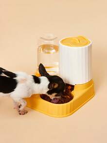 PETSIN 1个自动喂猫器，狗碗，宠物碗，猫碗二合一饮水器，猫碗，宠物用品 - 彩色 - 查看 12