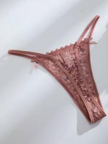 12pcs/Set Romantic Sexy Lace Women's Thong Panties, Assorted Colors - Multicolor - View 8