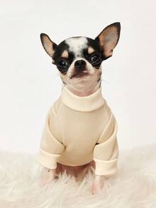 PETSIN 1 Piece Cute Three Bear Brother Letter Printed Sweatshirt Beige Autumn And Winter Warm And Skin Friendly Pet Clothing - Beige - View 5