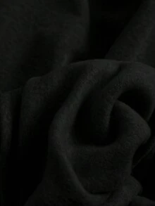 PAVTROS 男士休闲日常通勤简约纯色抽绳腰斜口袋香蕉运动裤 - 黑色 - 查看 9