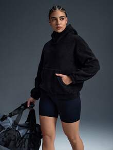Powerista Moletom Forrado Térmico Grosso para Mulheres, Outono/Inverno - Preto - Visão 6
