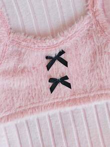 Robe rayée à manches longues, col rond et nœud décoratif pour bébé fille, 2 en 1. Vêtements pour bébé fille, robe d'hiver douillette Pixies bébé fille rose. Robes chaudes à manches longues pour bébé fille. Robe rose décontractée pour bébé fille, printemps-automne - Multicolore - Voir 5