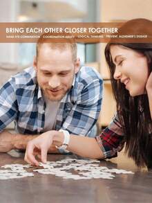 1000 Pcs Jigsaw Puzzle , Large Puzzle 70x50cm, Landscape & Cartoon Art, Stress Relief Gifts, Home Decor, Family & Party Activities - Multicolor - View 7