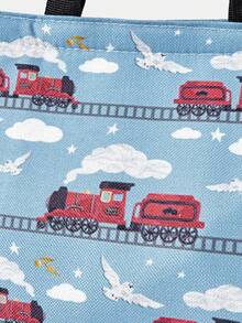 HARRY POTTER X SHEIN Túi đựng cơm trưa cách nhiệt họa tiết kem và hoạt hình dành cho nhân viên văn phòng và học sinh. - Màu xanh lam - Xem 5