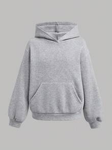 SHEIN 3pcs Tween Girl Basic Casual Black, White, Gray Sweatshirt Set - Multicolor - View 7