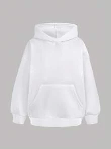 SHEIN 3pcs Tween Girl Basic Casual Black, White, Gray Sweatshirt Set - Multicolor - View 9