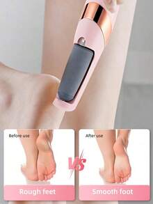 1PC Electric Foot File, USB Rechargeable Feet Callus Remover With 2 Speed Of Replacement Rollers & LED Lights, Professional Hard Skin Remover Foot Care Tools For Cracked Heels Calluses & Dead Skin, Suitable For Both Men And Women To Remove Dry Skin And Dead Skin On Feet 300mah - Multicolor - View 2