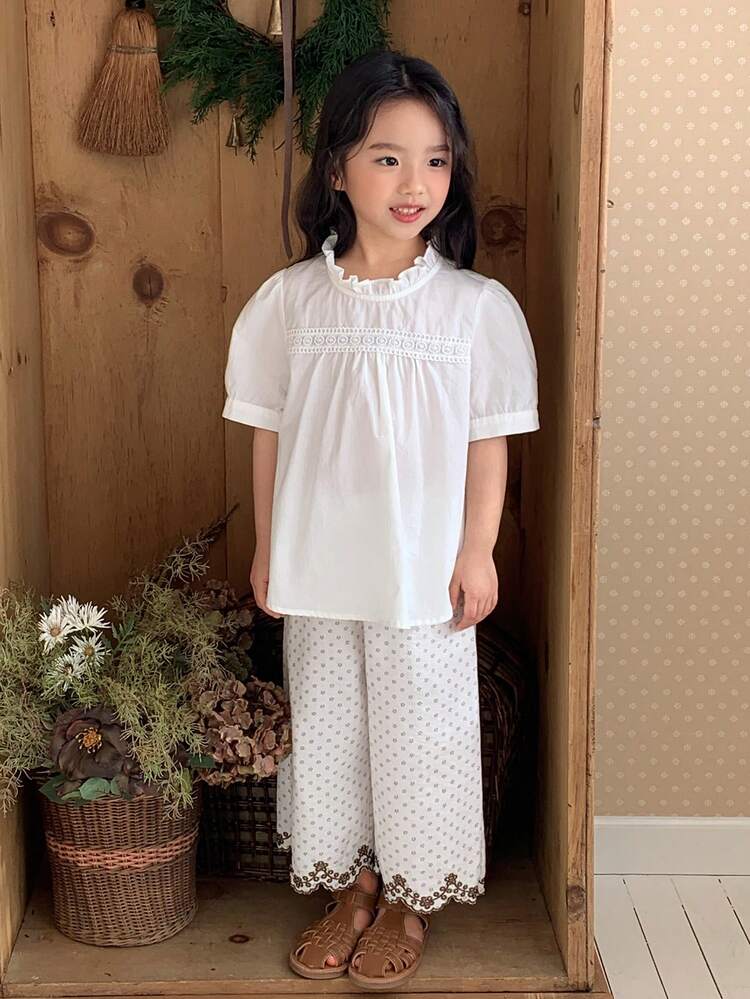 Young Girls Solid Color Casual Long Sleeve Korean Style Versatile Blouse, Spring/Autumn Summer