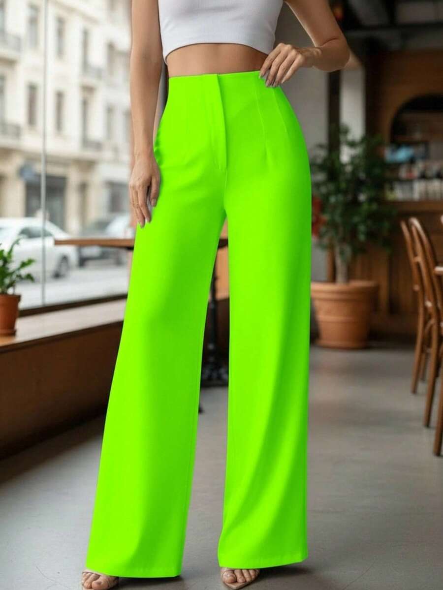 Women Pants - Lime Green - View 1