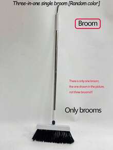 SHEIN Broom And Dustpan, Broom, Long Handle Kitchen Scrub Brush And Dustpan, Non-Stick Floor Cleaning Tools, Floor Brush And Dustpan Set, Suitable For Home, Office, School Dorm, Household Cleaning, Folding New Soft-Bristle Broom And Dustpan Combo - Multicolor - View 20