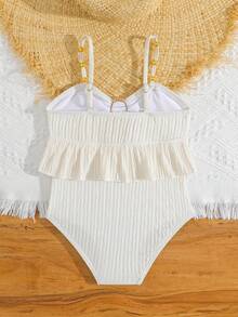 女童连体泳衣，可爱涤纶泳装，适合夏季游泳，时尚多彩休闲泳衣，适合年轻女孩