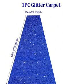 Blue Sequin Aisle Runner Customizable Length Wedding Birthday Party Decor Stage Photo Booth Backdrop Non Slip Backing Reusable Outdoor Indoor Event - Blue - View 5