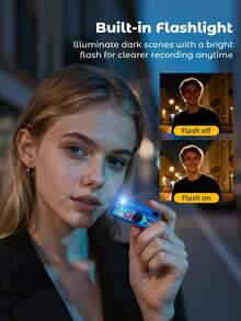 Teckwe Mini Keychain Camera, Thumb Carema, 1080P FHD Mini Retro Digital Camera, Tiny Portable Small CCD Cameras, Vintage Compact Micro Cameras - transparent color - View 8