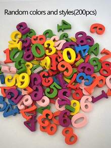 Wooden Alphabet Diy Gift Box Decoration & Letter Spelling Game,Valentine's Day, Valentines Wedding, Birthday Wedding Decor Room Decoration Stuff Home,School Supplies,Back To School,Halloween,Christmas - Color numbers - View 8