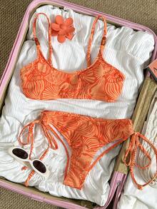 Swim Mod Bộ bikini 2 mảnh dành cho nữ, thích hợp cho kỳ nghỉ biển. - trái cam - Xem 3