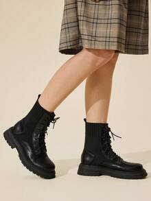 CUCCOO BASICS Women's Casual Versatile Ankle Boots For Daily Wear - Black - View 7