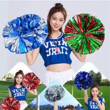 2 Pieces Football/Basketball Cheerleading Pom-Poms & Metal Bracelet Series, Sports Team Event & Dance Performance Props, Square Dance & Game Props, Dance & Fan Cheerleading Props, For Outdoor Sports Team Performance Pom-Poms - Multicolor - View 6