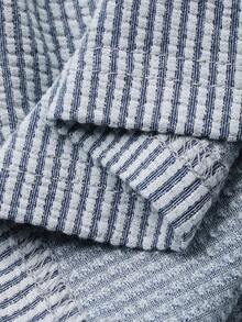 DAZY Falda larga casual plisada a rayas para mujer, versátil para vacaciones de verano