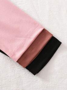 SHEIN 女童春季休闲户外运动罗纹面料爱心印花无袖背心搭配松紧腰宽松舒适长裤两件套 - 彩色 - 查看 6