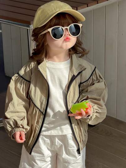 DAZY Spädbarn/småbarn flickor enfärgad quiltad långärmad casualjacka