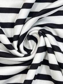 Resyla Camiseta de manga corta con estampado de rayas y unicornio, adecuada para el uso diario en verano - Multicolor - Ver 4