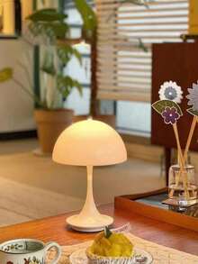 1 Đèn nấm không dây có cảm biến chạm, 3 nhiệt độ màu và có thể điều chỉnh độ sáng, di động, thích hợp để trang trí phòng/ăn uống/ngoài trời/cắm trại/trang trí nhà cửa - Đèn bàn nấm không dây - Xem 9