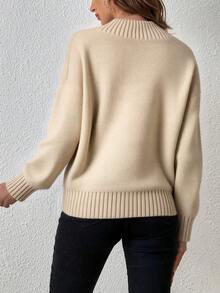Plus Size Sweaters - Khaki - View 3
