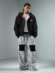 ROMWE MEN Men's Autumn/Winter Camouflage Patchwork Casual Pants - Multicolor - View 7