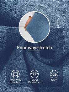 Flexra Plus Size Solid Color Casual Elastic Jeans Flared Leggings For Women Stretchy Jeans Pants Flare Leg Flared Sweatpants - Blue - View 8