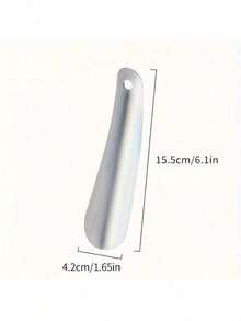 6.1 Inch Extra Long Stainless Steel Shoe Horn - Ergonomic Handle For Effortless Slip-On, No Bend Design For Men/Women/Elderly - Durable Shoe Helper For Home & Travel Accessories - Silver - View 2