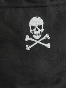 ROMWE MEN Street Life Men's Dual-Hood Zip-Front Casual Loose Sweatshirt - Black - View 5