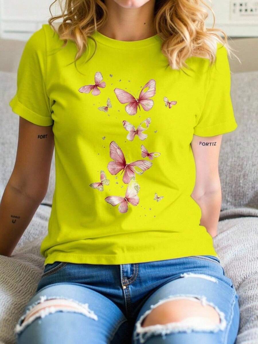 Women T-Shirts - Yellow - View 1