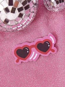 THE POWERPUFF GIRLS X SHEIN 2片装卡通红色花朵图案刘海贴纸，女士日常使用 - 彩色 - 查看 3