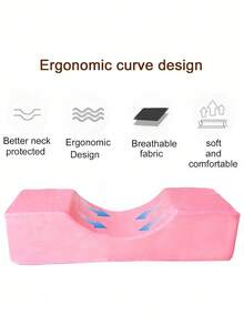 Special Neck Pillow For Beauty Lash Salons – Comfortable Velvet Beauty Memory Foam Pillow For Protecting The Neck During Beauty Lash Adhesion And Makeup Procedures. - Multicolor - View 4