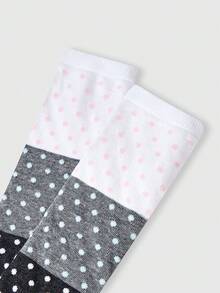 ROMWE Anime 女士过膝袜 - 黑與白 - 查看 5