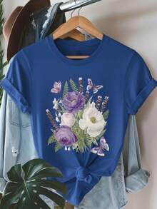 Women T-Shirts - Navy Blue - View 1