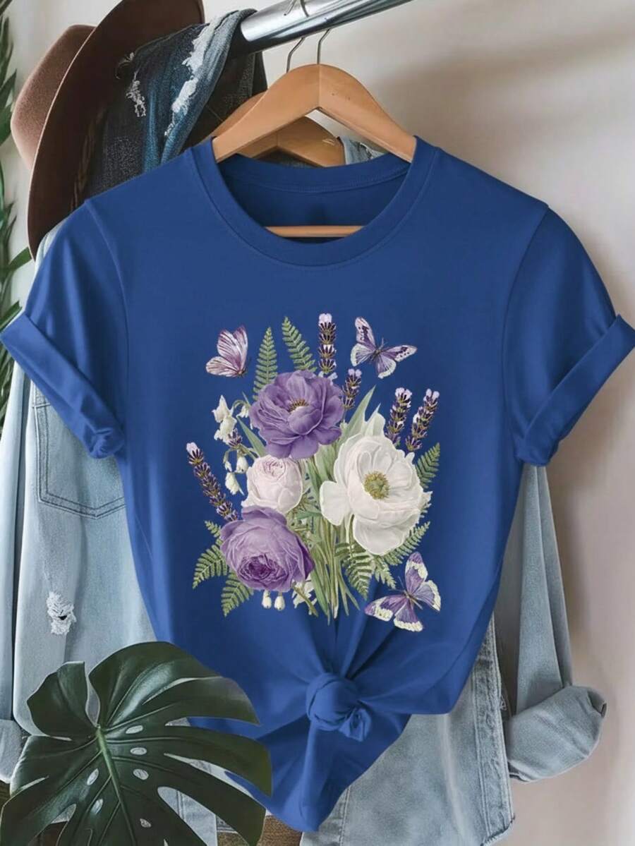 Women T-Shirts - Navy Blue - View 1
