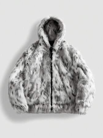 Casual Giacca con cappuccio da uomo con fodera termica e vestibilità ampia