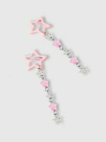 ROMWE Kawaii 11 件随机可爱手工翅膀发夹，粉色毛绒水钻发夹，洛丽塔卡通发饰多件套鸭嘴夹套装。 - 彩色 - 查看 3