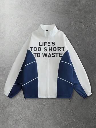 Giacca casual da uomo con colori a contrasto