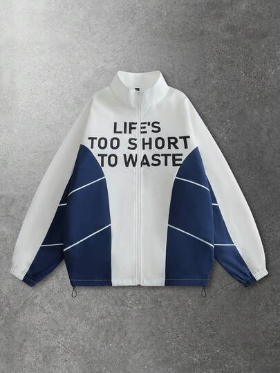 Giacca casual da uomo con colori a contrasto