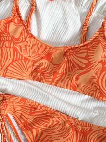 Swim Mod Bộ bikini 2 mảnh dành cho nữ, thích hợp cho kỳ nghỉ biển. - trái cam - Xem 6