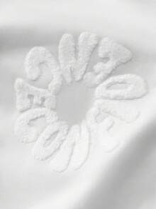 PAVTROS 男士字母压纹弹力腰宽松休闲运动裤 - 白色 - 查看 6