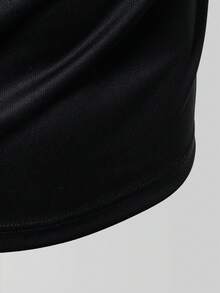 Acti Log 男士字母印花连帽运动背心无袖连帽衫黑色连帽衫定制连帽衫无袖连帽衫压缩衣 - 黑色 - 查看 4