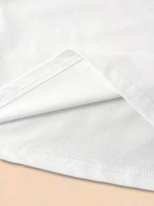 Camiseta estampada, estampado cute sweet brainrot spider web araña arañita , playera manga corta cuello redondo para niña, blusa gráfica corte regular casual elástica. Ajuste cómodo para uso diario de los infantes. - Blanco - Ver 6