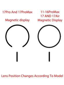 奢华斜挎项链挂绳电镀透明手机壳，兼容 17 Air 16 E 16 15 14 13 12 Pro Max 11，亮面磁吸无线充电保护套 - 黑色 - 查看 4