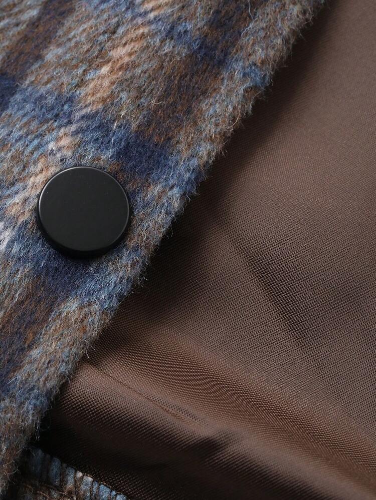 Toddler Boys' Plaid Collar Long Sleeve Jacket