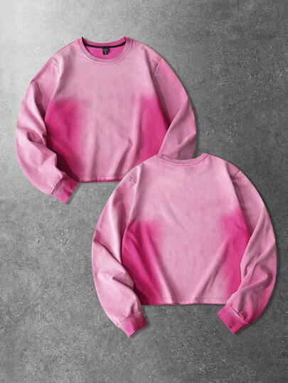 Maglione casual con scollo a giro e maniche lunghe alla moda per uomo