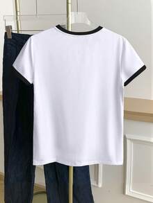 Resyla Women's Butterfly Print Short Sleeve Round Neck T-Shirt - White - View 2